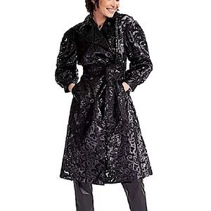 INC ILLUSION LACE TRENCH COAT